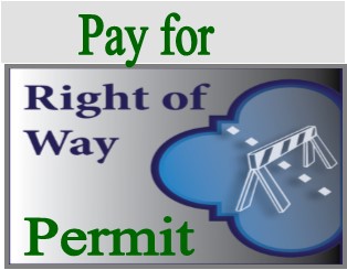 Pay for right-of-way permit icon