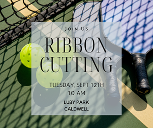 Ribbon Cutting Pickle Ball Flyer