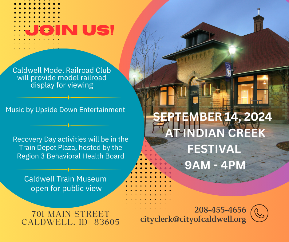 Indian Creek Festival Train Depot event flyer