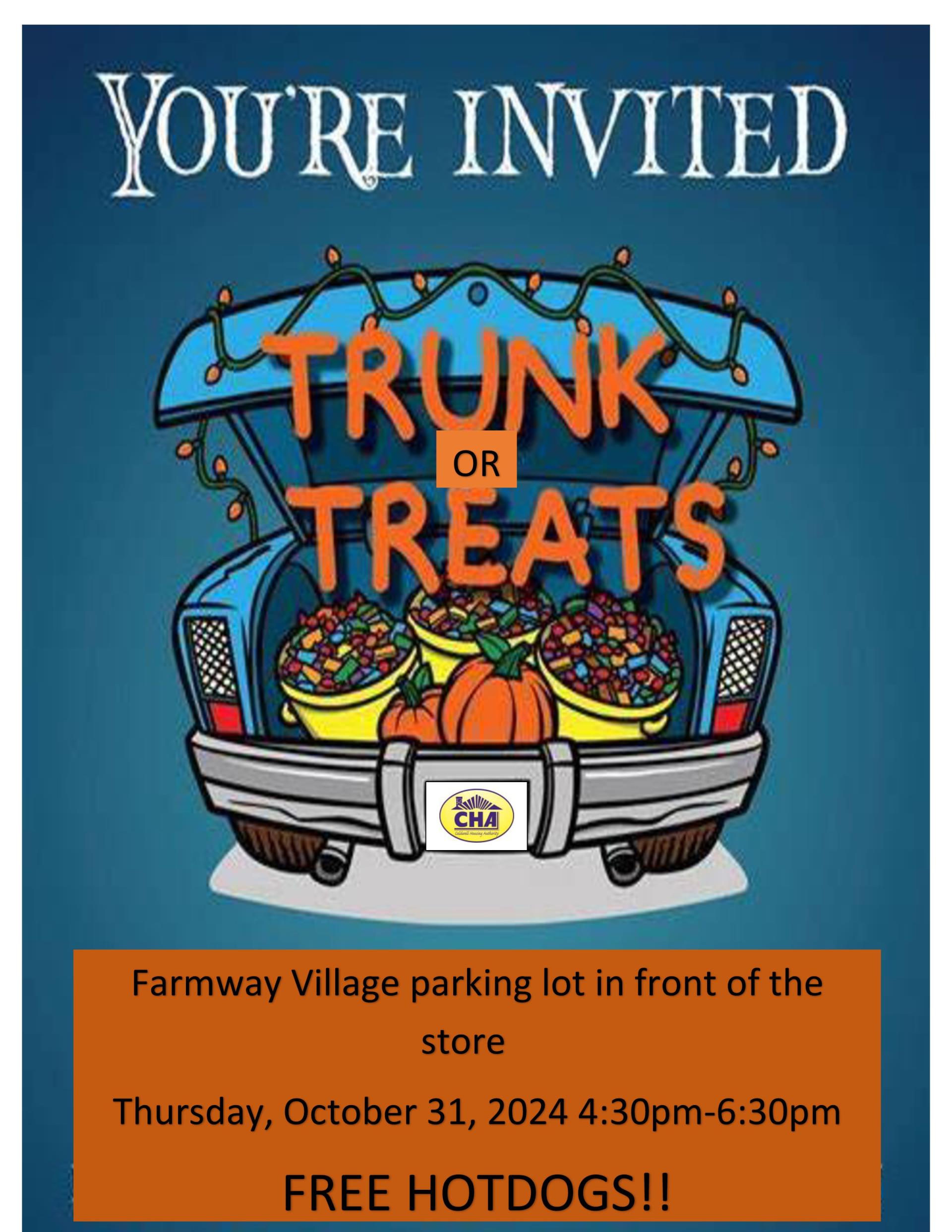 CHA Trunk or Treat Event Flyer 2024